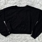 B.O.G Collective wrap top side tie ling sleeve V neck cropped black size Medium Photo 9