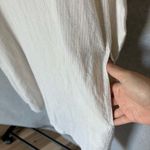 Eileen Fisher  Linen Shirt Dress sz Large Cream Striped Natural Organic Lagenlook Photo 3