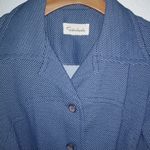 Suburbanite M Vintage Double Knit Short Sleeved Pocketed Belted Shirt Dress Blue Size M Photo 3