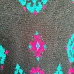 Autograph Vintage 80s Geometric Southwest Sweater Oversized Black Pink Turquoise Photo 1