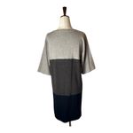 Neiman Marcus Cashmere Collection Brown Colorblock Knit Tunic Sweater Dress S Photo 1