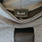 Bardot Mock Neck Keyhole Long Sleeve Top in Dark Gray Large Photo 2