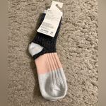 Aerie  Tri-Tone Colorblock Black, Pink, White Marled Glinda Wicked Crew Socks NWT Photo 1