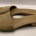 Sam & Libby  Karissa Tan suede Slides Sandals Strap Heel Shoe Size 11 nude party Photo 4