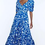 ZARA Womens XS Printed Pop Puff Sleeve Maxi Dress •Surplice Neckthe tag is off Photo 9