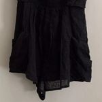 Anthropologie Black Linen Romper Medium New NWT Sleeveless Pockets RARE HTF Photo 8