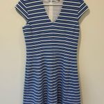 Lilly Pulitzer Lily Pulitzer Bree Mini Dress Blue White Striped Cap Sleeve V Neck Fit N Flare Photo 1