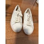 Madewell  Womens Leather Sneakers L3243 Off‎ White Lace Up Casual Shoes W8 Photo 2