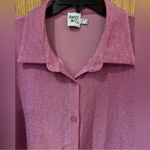 Princess Polly  Evolving Button Down Shirt Mini Dress in Pink Shimmer Size 8 Photo 8