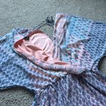 Peppermint  Pink and Blue Chiffon Wrap Mini Dress Photo 2