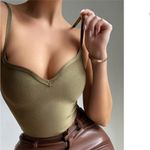 House Of CB  'Kamila' Olive Sweetheart Neckline Bandage Bodysuit NWOT‎ size XS Photo 3