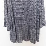 Catherines Womens Blouse Sz 4X Black White Geometric Flowy Boho Chic Lightweight Photo 2