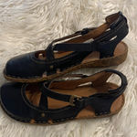 Josef Seibel Black Leather Sandals close toe size 38 USA (7.5) excellent cond Photo 0