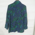 Liz Baker  L Blue Green Tunic Button Down Top Photo 2