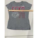 Ecko Red Unlimited Y2K Top Womens Medium Grey Tee Rhino Spell Out Glitter Cotton Photo 5