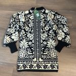 Farm Rio NWT  Black Pineapple Garden Mini Sweater Dress Photo 5