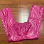 NWOT! Bright pink faux leather pants, size small Photo 10