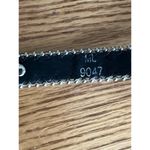 Black Rhinestone Studded Belt With Silver Buckle 43" Length Faux Leather Sz M/L Photo 6