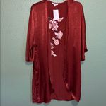 Honey Belle NWT NEW Red Hummingbird Floral Kimono Robe Photo 2