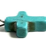 Howlite cross pendant necklace Blue Photo 6