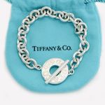 Tiffany & Co. Rare 1837 Toggle Chain Bracelet Sterling Silver 7” – Vintage Photo 0