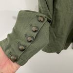 Free People Women's Cinched Waist Double Breasted Blazer Green Small Military Photo 2