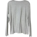 L.L.Bean  women’s plus size 1X striped pullover long sleeve tee grey and ivory Photo 6