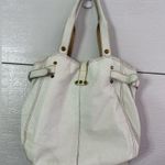 Lucky Brand Y2K  White Paisley Print Leather Tote Bag Purse Photo 3