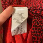 Current/Elliott NEW Hallen Leopard Print Long Sleeve T-Shirt Red/Black Sz 0 Photo 10