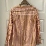 J.Crew Striped Shirt White Pink Brown Size 4 Photo 7