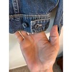 Paige Rowan Star Patch Denim Tucker Jacket Patches Star Blue Women's Medium Photo 9