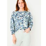 Ann Taylor  Petite Floral Puff Sleeve Sweatshirt Photo 5