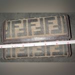Fendi  Zucca Print Canvas Leather Trim‎ Bi Fold Wallet Brown Authentic Designer Photo 3