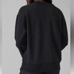 Athleta  Women's Black Henley Long Sleeve Sweatshirt Size L Casual Photo 1