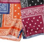 SheIn SZ M Patchwork Paisley Print Criss Cross Cut Out Halter Romper Photo 4