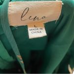 Lena Green Yellow Shimmer Cottagecore Boho Western Floral Layered Mini Dress Size L Photo 6