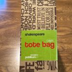 Shakespeare Tote Bag Love Looks Not With Eyes But Mind Canvas Shopper Book Black Photo 7