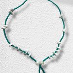 Free People  Freshwater Pearl Bolo Necklace Teal Green Bohemian Beach Dainty NWT Photo 11