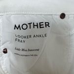 MOTHER Looker Ankle Fray Distressed in Little Miss Innocent Ivory White Size 26 Photo 8