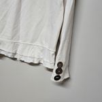 Neon Buddha Beige Raw Seam Long Sleeve‎ Jersey Ruffle Top Tee Shirt Womens Small Tan Photo 5