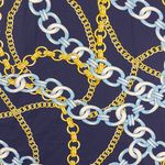 J. McLaughlin  Augusta Dress Catalina Cloth Blue Chain Link V-Neck Size M Photo 5