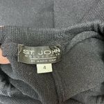 St. John  black‎ knit wide leg pants with pleats size 4 Photo 4