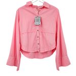 Free People ‎ Sample Piece Belle Poplin Shirt in Strawberry Size XS NEW Photo 1