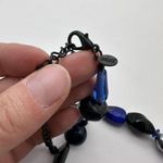 Chico's Chico’s black & blue chunky stone style statement choker necklace office career Photo 3