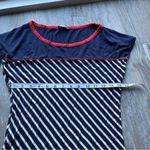 Navy blue & white stripped summer dress​ size xs Red Photo 4