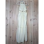 Lulus NWT  Island Vacay Cream Tie-Back Maxi Dress Resortwear Vacay Cut Out Sz M Photo 1