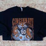 Cincinnati Bengals Graphic Crop Sweatshirt Black Size M Photo 1