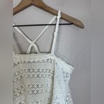 FP Beach Free People Beach  Ivory Crochet Rope Halter Tank Top size Small Photo 4
