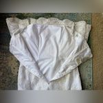 Alfred Angelo Y2K strapless lace overlay wedding dress with maxi pearl bow veil Photo 7