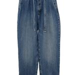 Abercrombie & Fitch Waist Tie Paperbag Mom High Rise Straight Leg Jeans 26/2R Photo 3